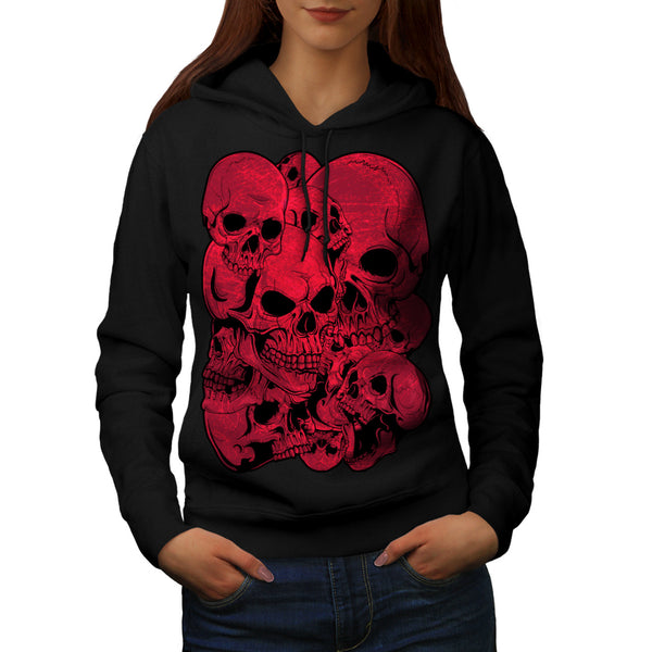 Skull Blood Cult Art Womens Hoodie