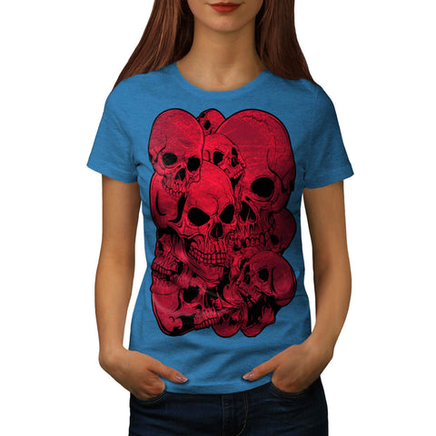 Skull Blood Cult Art Womens T-Shirt