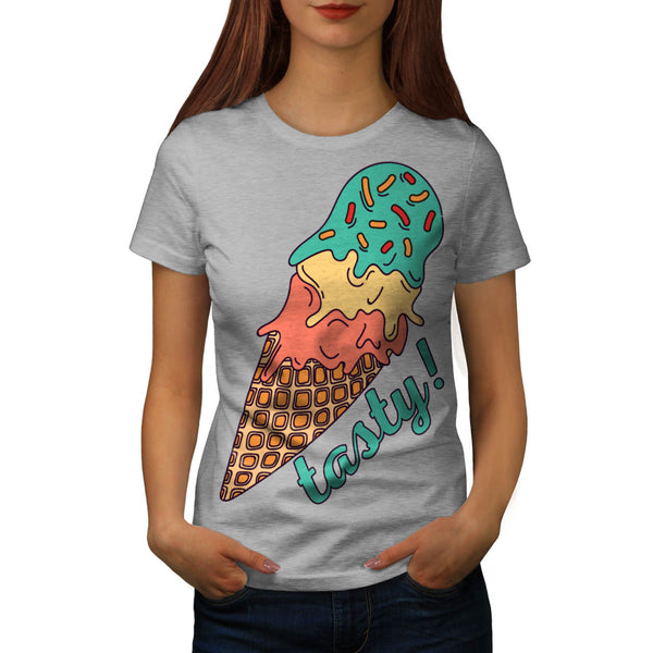 Tasty Ice Cream Fun Womens T-Shirt