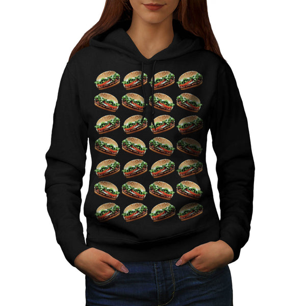 Burger Multiple Joy Womens Hoodie