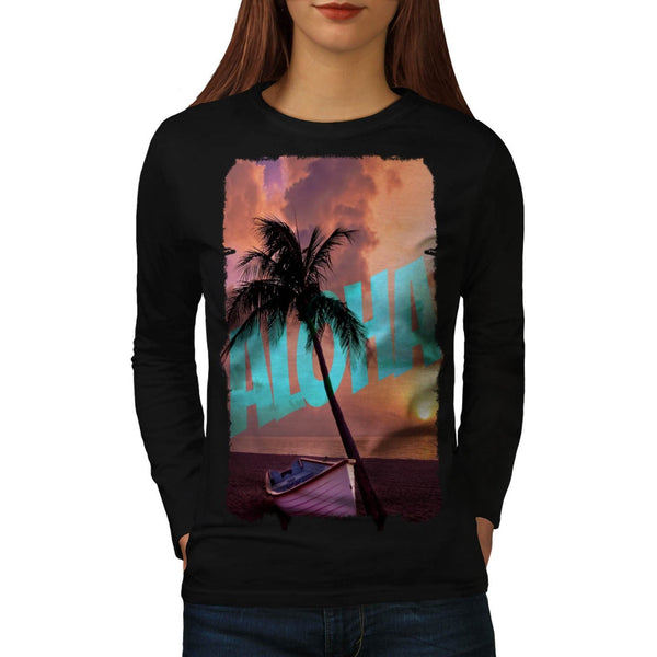 Aloha Vacation Wild Womens Long Sleeve T-Shirt