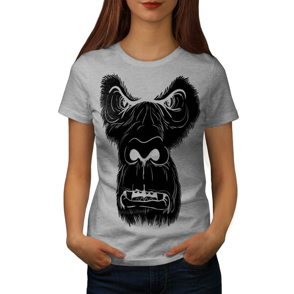 Angry Monkey Face Womens T-Shirt
