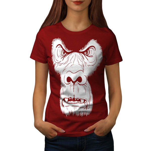 Angry Monkey Face Womens T-Shirt