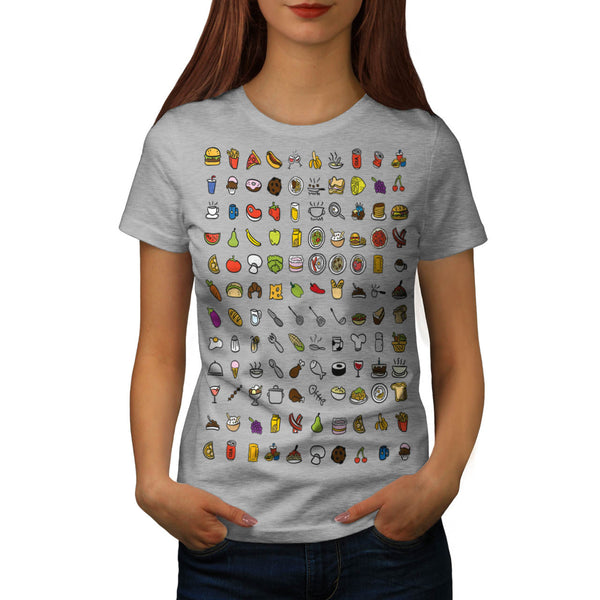 Multiple Food Fun Womens T-Shirt