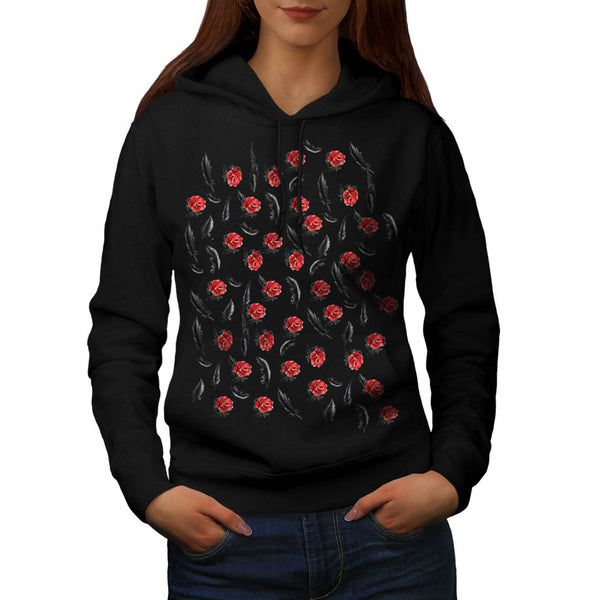 Multiple Rose Art Womens Hoodie