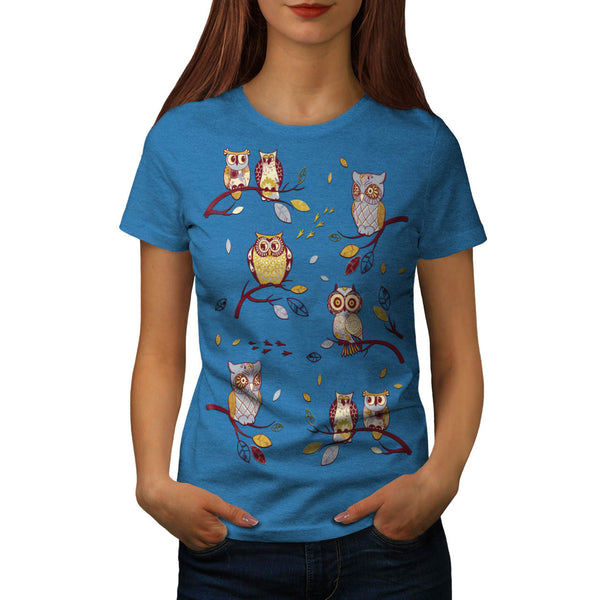 Crazy Owl Branch Womens T-Shirt