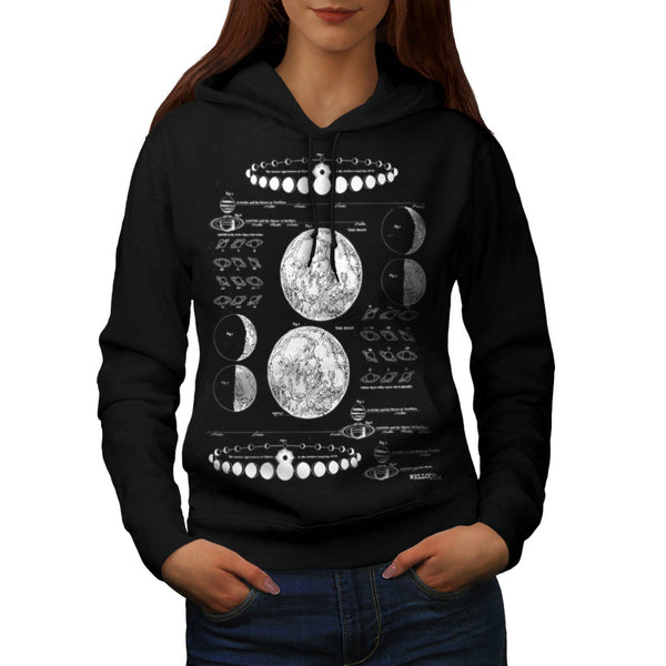 Stages of The Moon Womens Hoodie