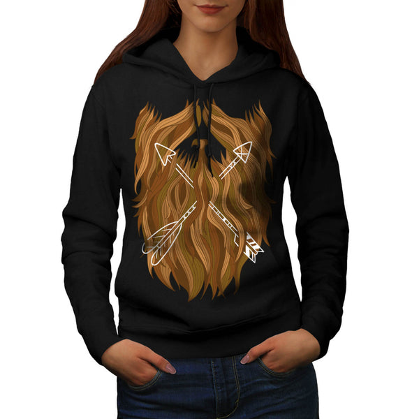 Manly Hipster Beard Womens Hoodie
