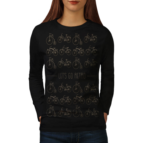 Let's Go Retro Style Womens Long Sleeve T-Shirt