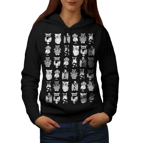 Multiple Owl Funny Womens Hoodie