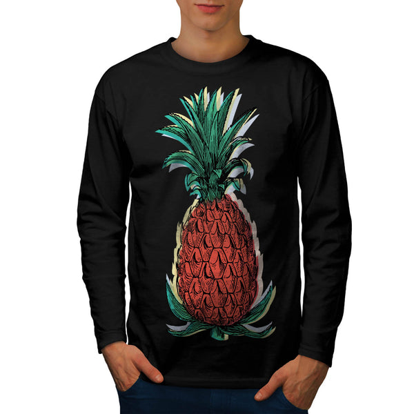 Tropical Pineapple Mens Long Sleeve T-Shirt