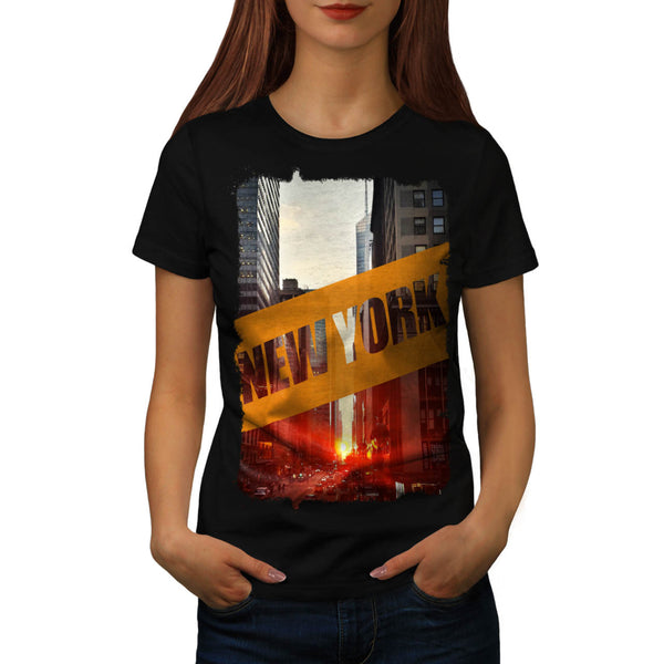 Sunny New York Art Womens T-Shirt