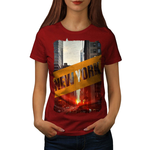 Sunny New York Art Womens T-Shirt