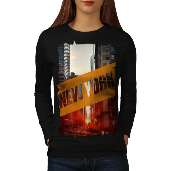 Sunny New York Art Womens Long Sleeve T-Shirt