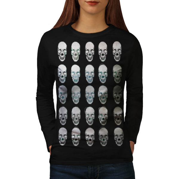 Skull Head Festival Womens Long Sleeve T-Shirt