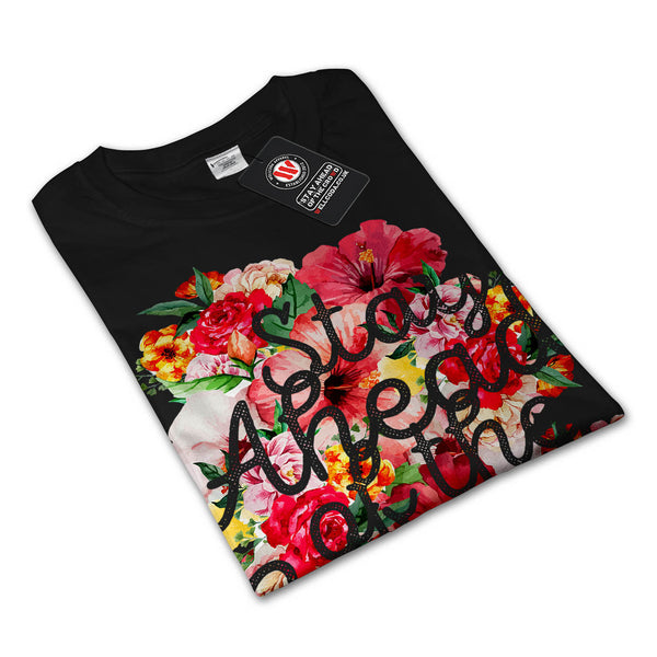 Stay Ahead Flower Womens Long Sleeve T-Shirt