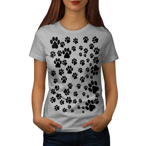 Multiple Footprint Womens T-Shirt