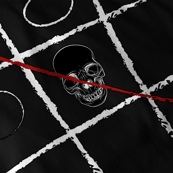 Tic Tac Toe Skull Mens Hoodie