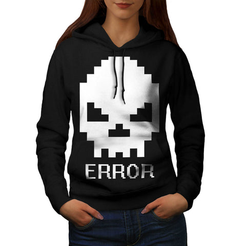 Skull Error Paint Womens Hoodie