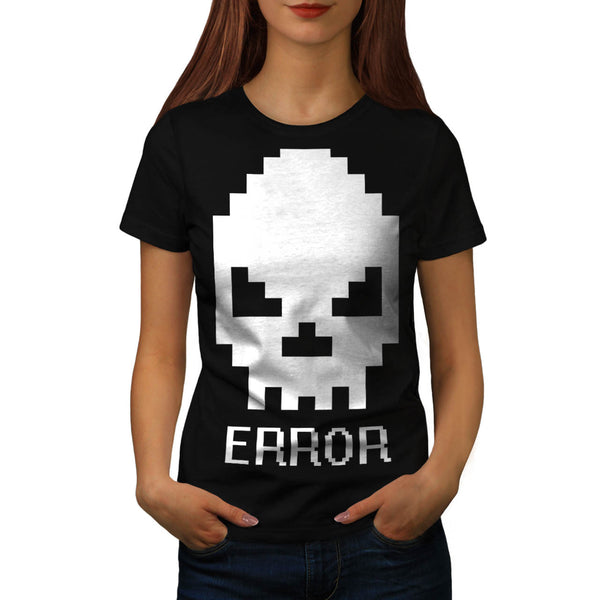 Skull Error Paint Womens T-Shirt