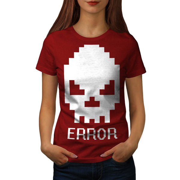 Skull Error Paint Womens T-Shirt