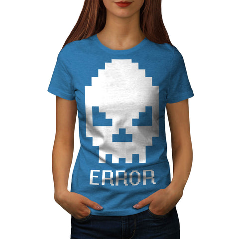 Skull Error Paint Womens T-Shirt