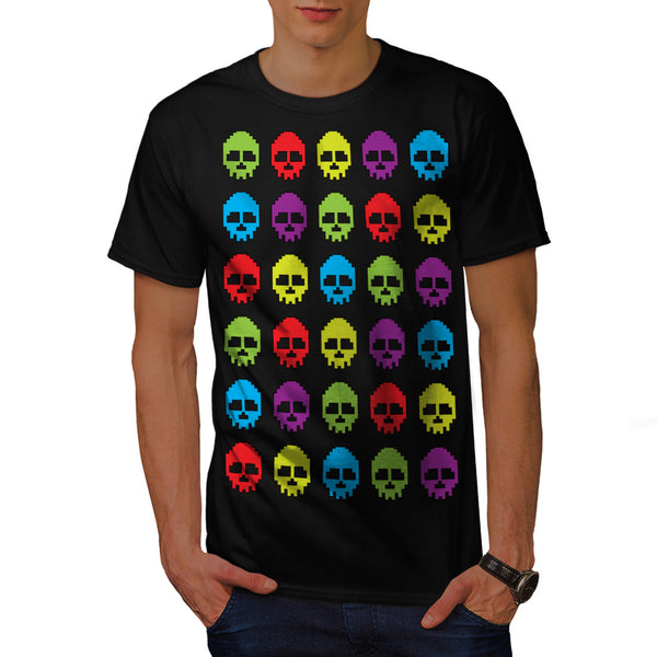 Multiple Skull Head Mens T-Shirt