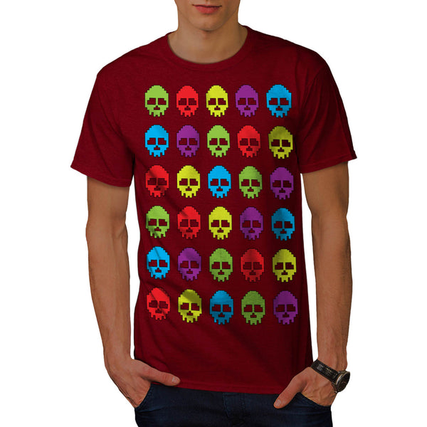 Multiple Skull Head Mens T-Shirt