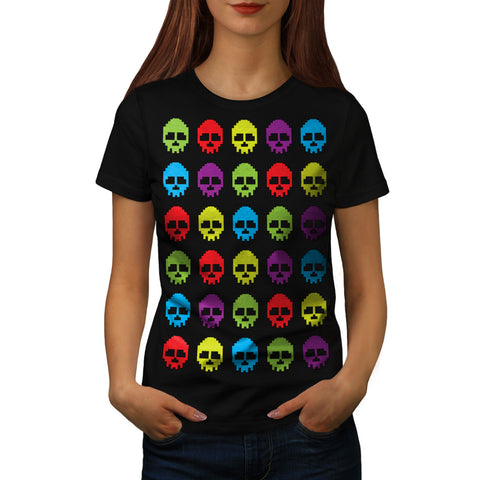 Multiple Skull Head Womens T-Shirt