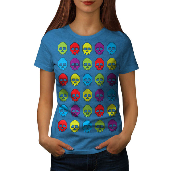 Multiple Skull Head Womens T-Shirt