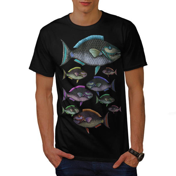 Multiple Fish Art Mens T-Shirt