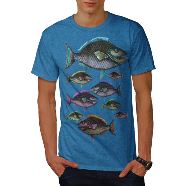Multiple Fish Art Mens T-Shirt