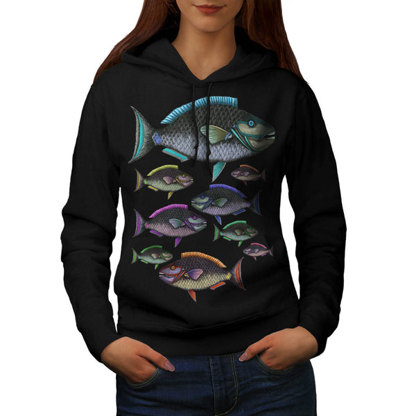 Multiple Fish Art Womens Hoodie