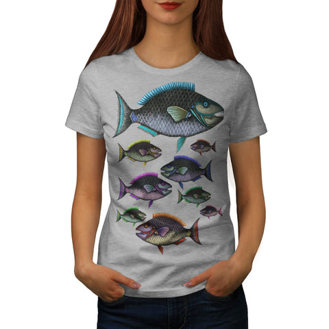 Multiple Fish Art Womens T-Shirt