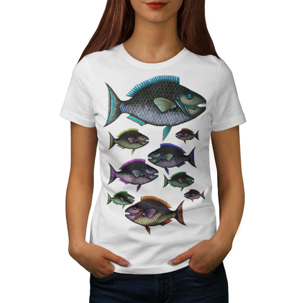 Multiple Fish Art Womens T-Shirt