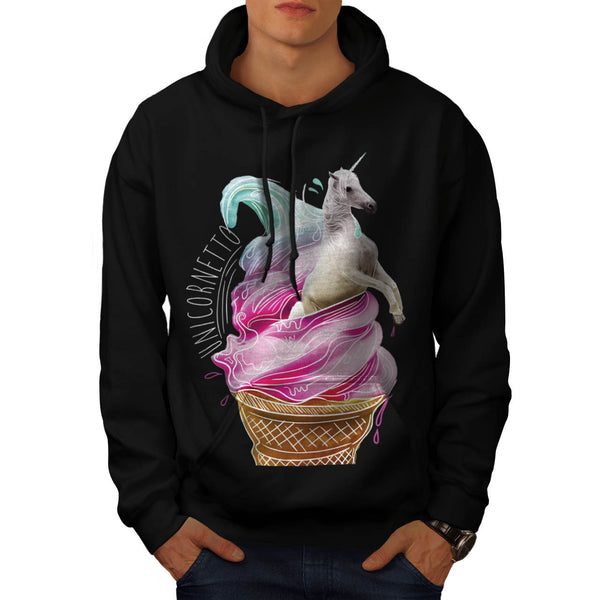 Unicorn Ice Cream Fun Mens Hoodie
