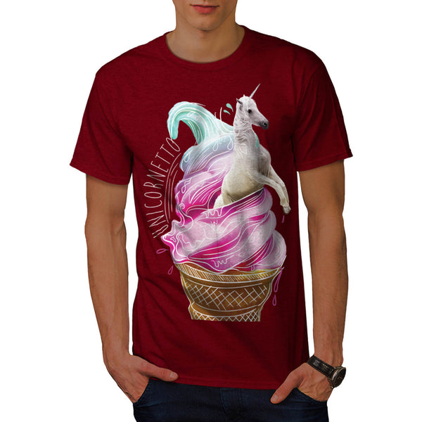Unicorn Ice Cream Fun Mens T-Shirt