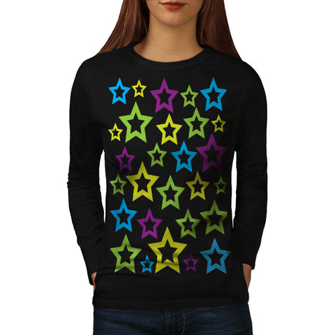 Multiple Star Fun Womens Long Sleeve T-Shirt