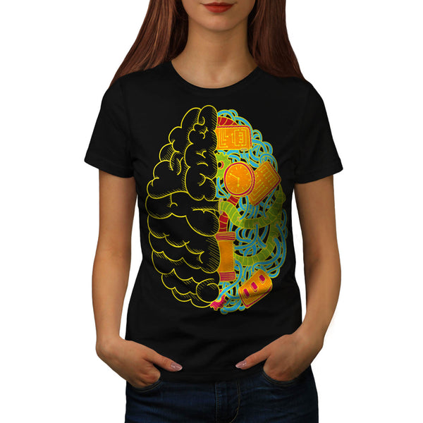 Geek Brain Computer Womens T-Shirt