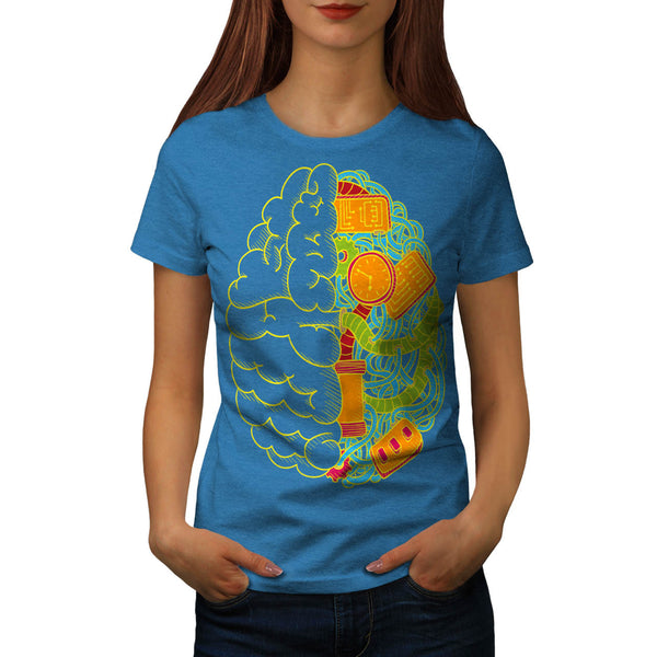 Geek Brain Computer Womens T-Shirt