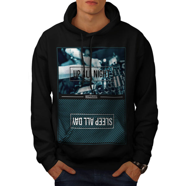 Up All Night Party DJ Mens Hoodie