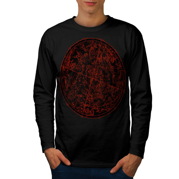 Zodiac Circle Art Mens Long Sleeve T-Shirt
