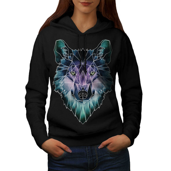 Wild Wolf Face Pack Womens Hoodie