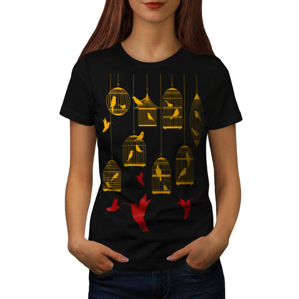 Multiple Bird Hutch Womens T-Shirt