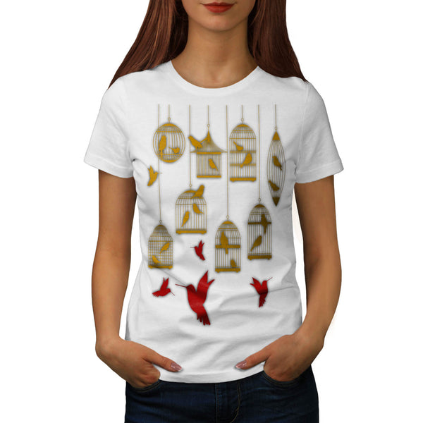 Multiple Bird Hutch Womens T-Shirt