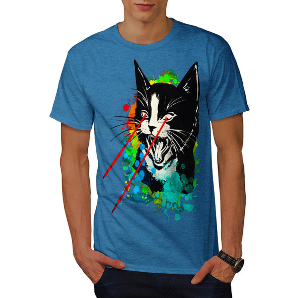 Wild Cat Laser Look Mens T-Shirt