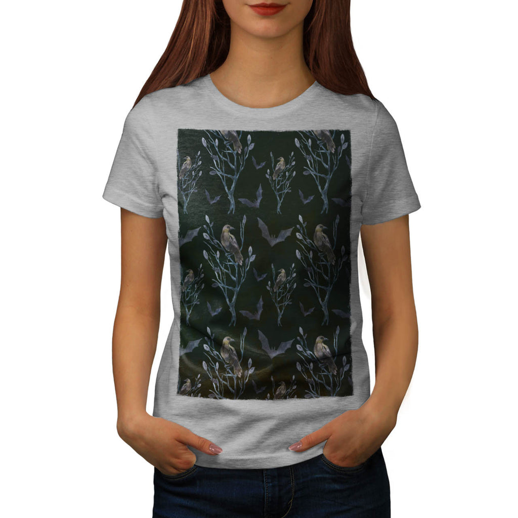 Crow Bird Design Womens T-Shirt
