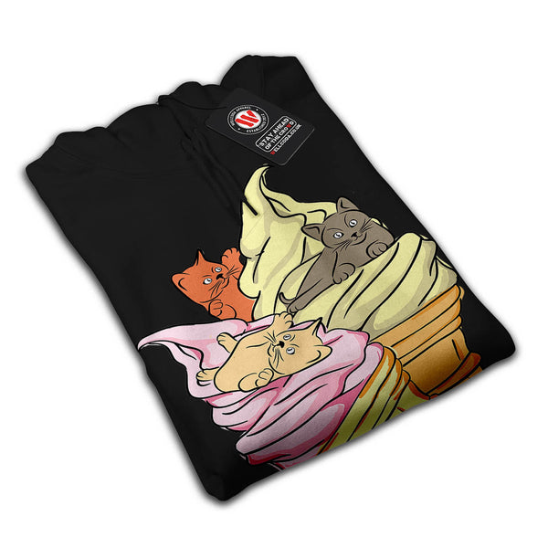 Kitten Ice Cream Womens Hoodie