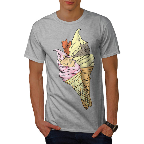 Kitten Ice Cream Mens T-Shirt
