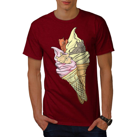 Kitten Ice Cream Mens T-Shirt